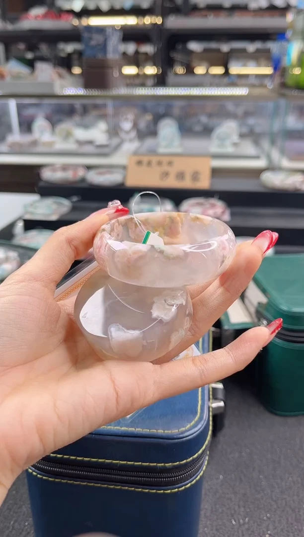 未镶嵌手镯石英质玉54圈口（赠品镯心）s9962