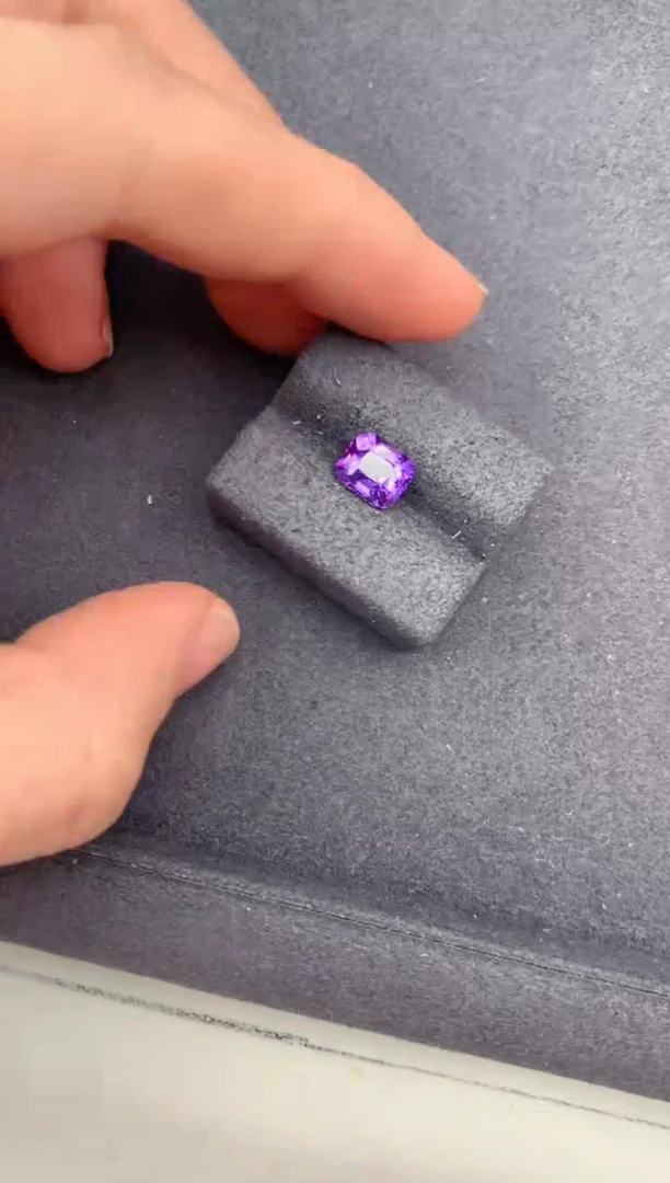 裸石彩色蓝宝石2ct紫蓝宝 DF  定制