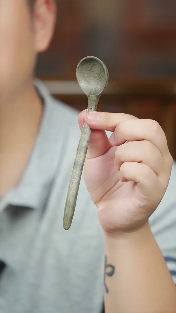 金丝楠安*985阴沉木手工原木茶勺