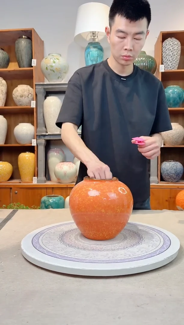 瓶孤品 瑕疵陶瓷花瓶  a521