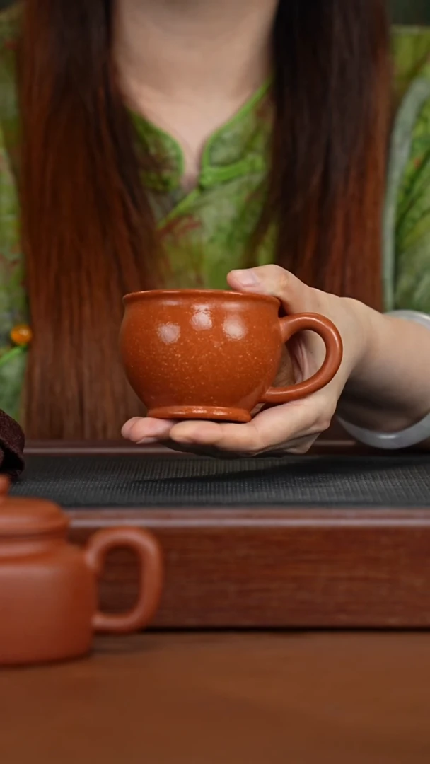 茶壶紫砂红降坡马克杯