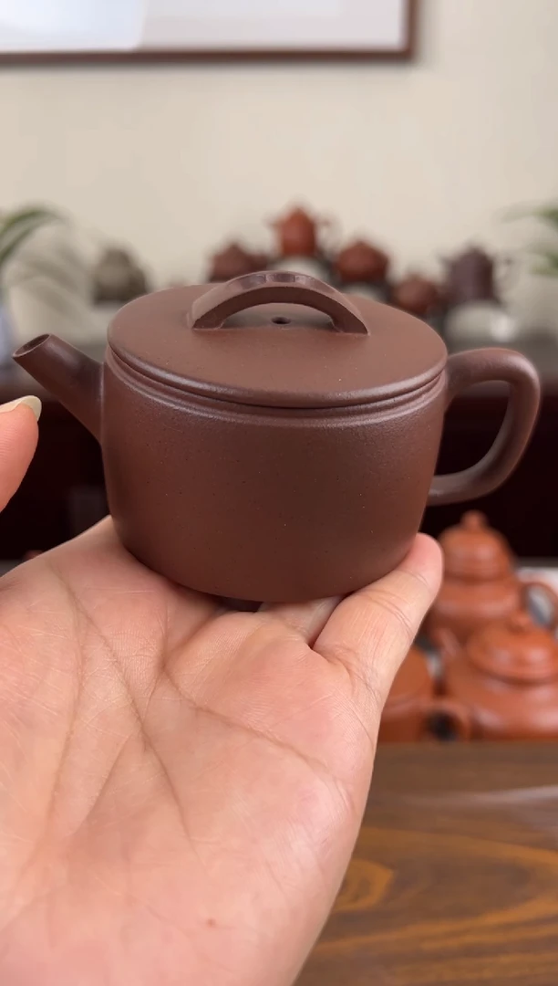 茶壶紫砂紫泥一片瓦壶100CC