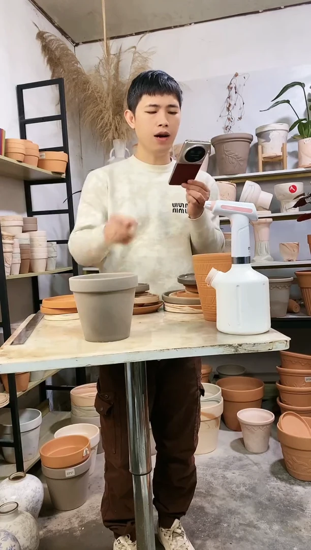 【闪购商品】红陶15*14灰陶国际 2盆无托