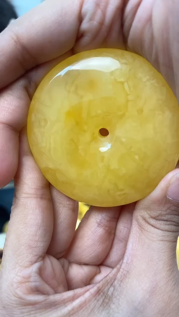 【闪购商品】琥珀裸石未镶嵌天然琥珀蜜蜡平安扣