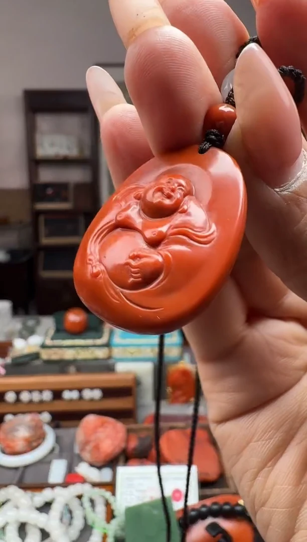 未镶嵌南红玛瑙挂件p3828