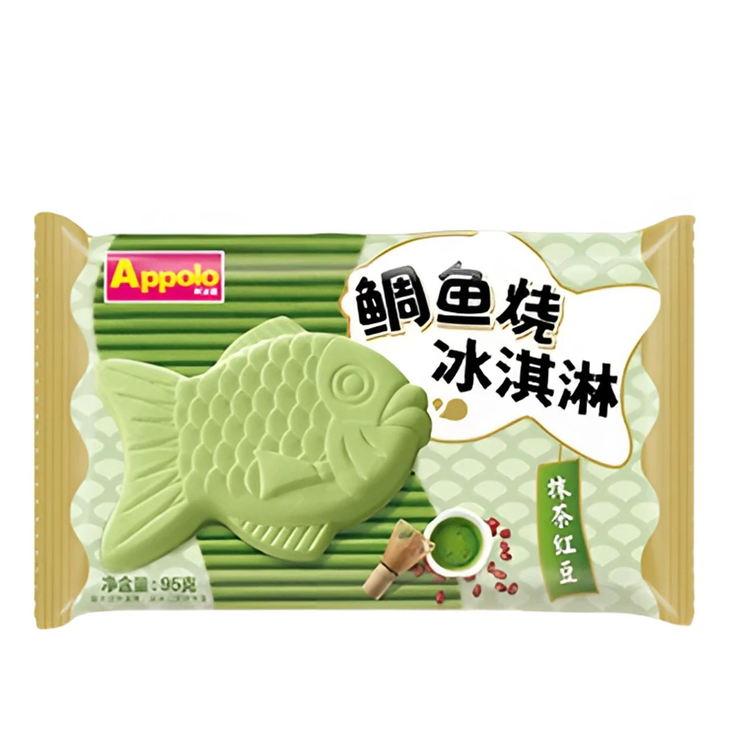 阿波罗鲷鱼烧抹茶红豆味冰淇淋雪糕95g网红雪糕雪糕同城配