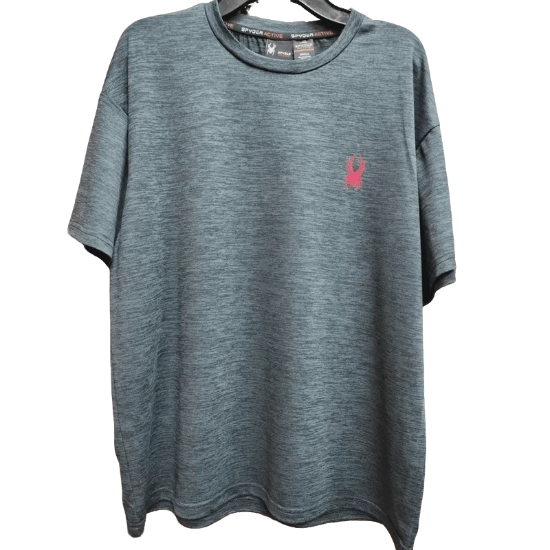 2高端男装短袖圆领速干T恤男款外贸出口速干休闲运动男士半袖