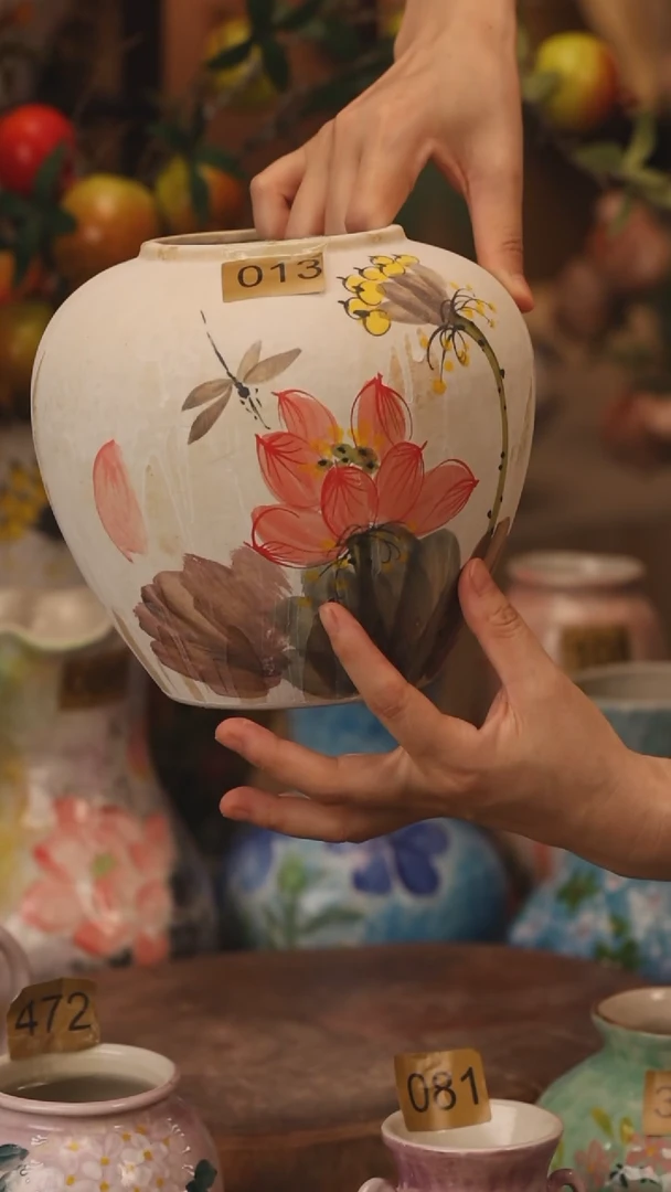 陶瓷013景德镇设计师手作花器摆件侘寂风