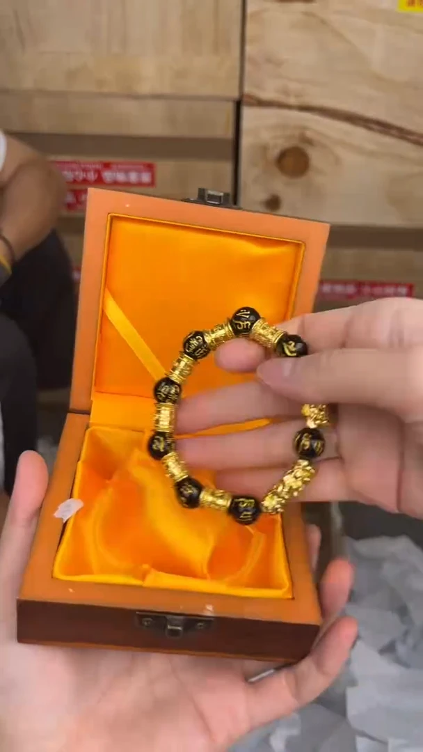 品茗文玩阁貔貅金手串链接@@YS1778