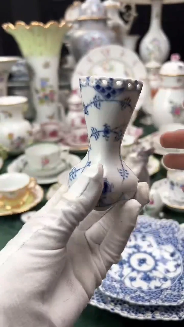 瓷片哥本哈根全蕾丝小花瓶