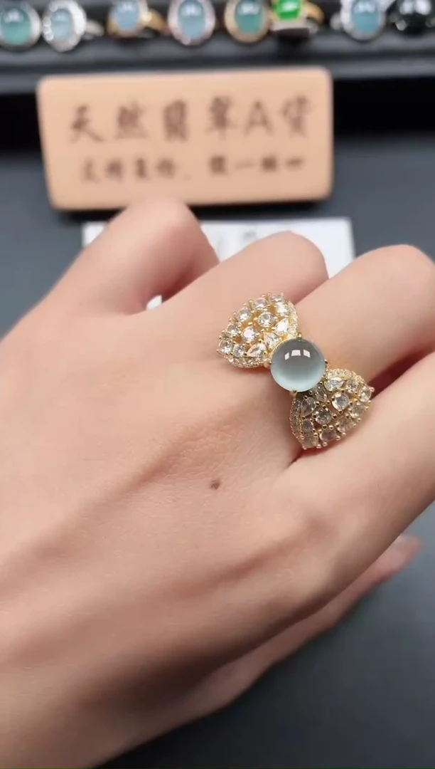 银S925镶嵌戒指翡翠11111