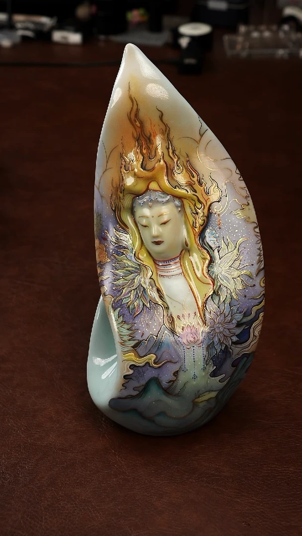 摆件陶过****5五里雾精选 手工手绘陶瓷