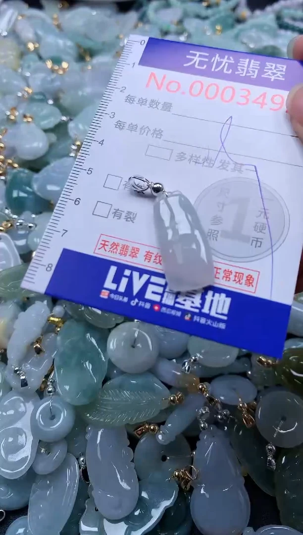 翡翠未镶嵌吊坠(不含链)3492
