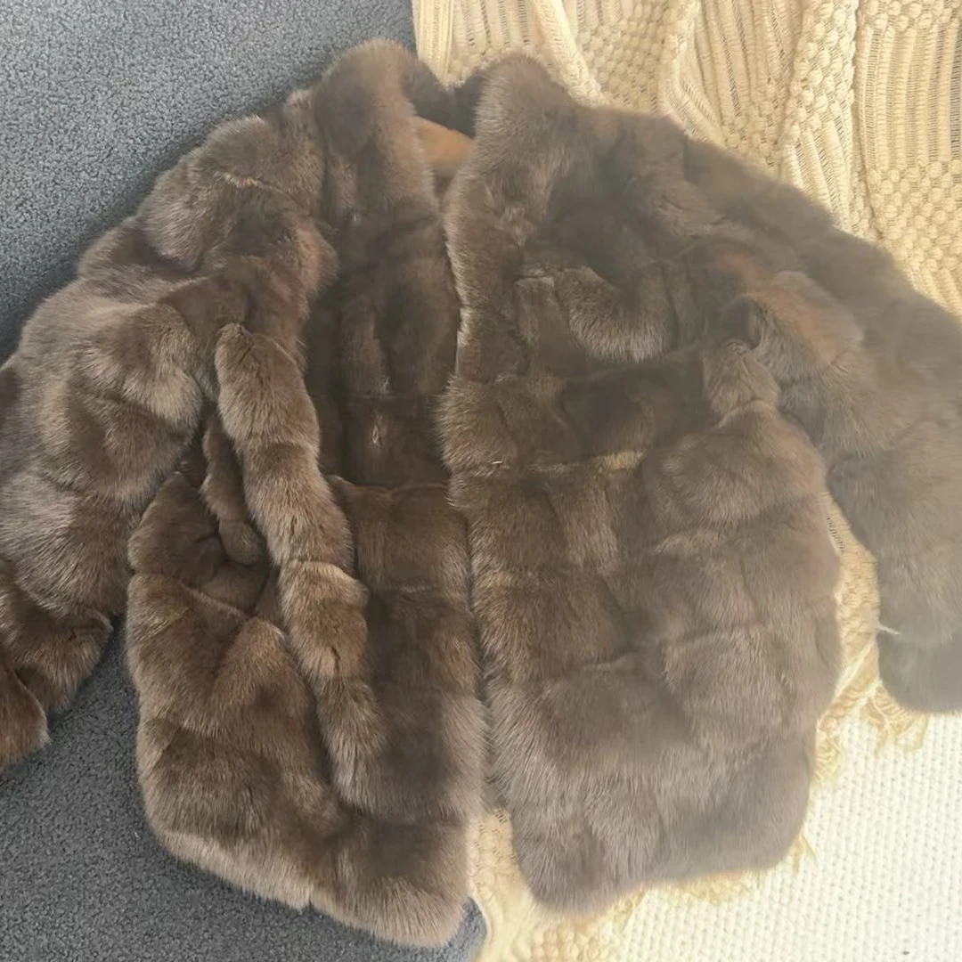 【颖儿】进口俄罗斯貂皮大衣女单件样