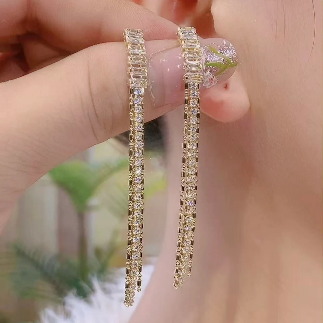 铜合金锆石耳饰 （430）三生三世精致时尚吊坠耳饰