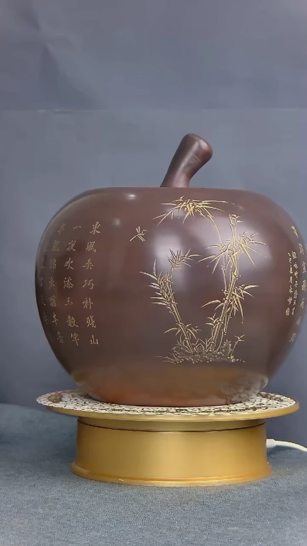 坭兴陶苹果罐纯手工