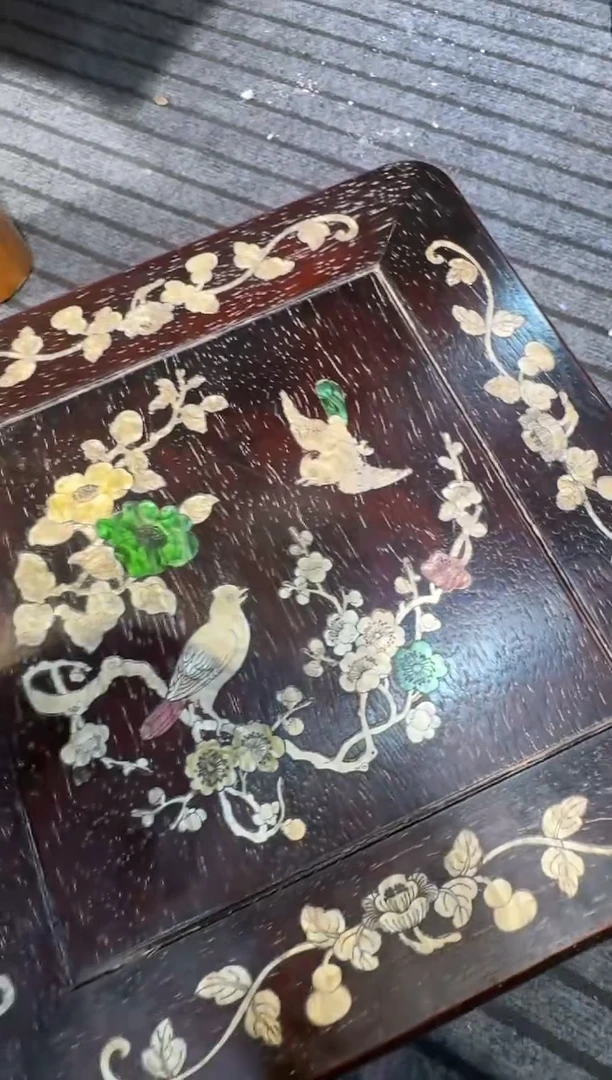 木紫檀螺钿富贵凳00000000000