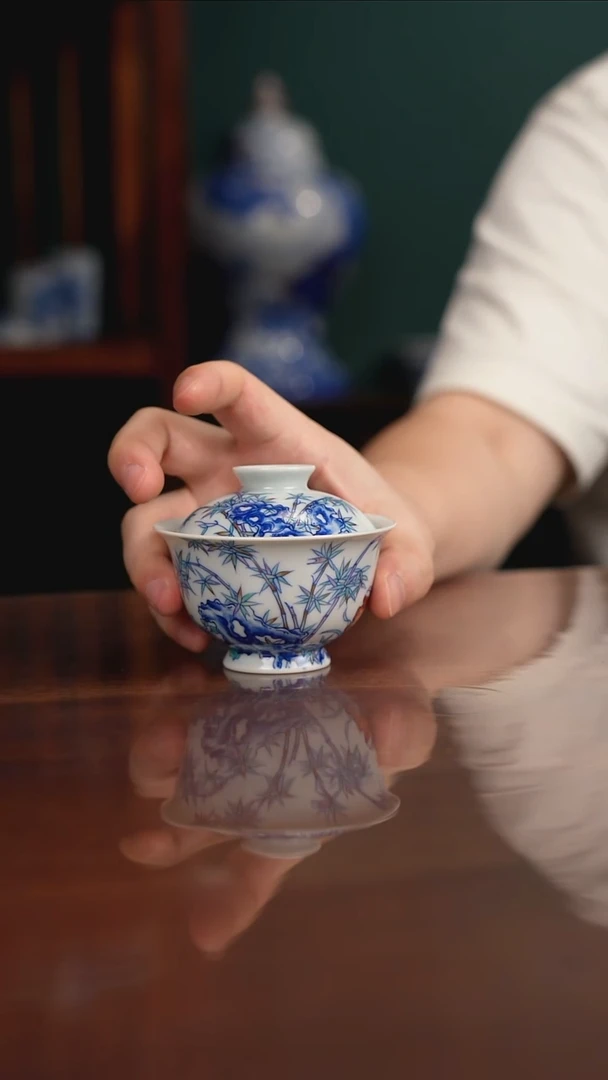 空山明月 新斗彩 竹子