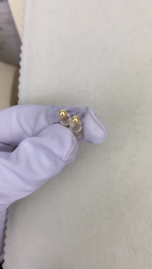 银S925镶嵌DA海水珍珠 GD133 耳钉