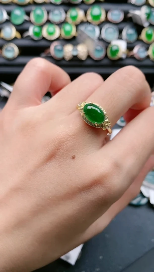 【闪购商品】翡翠戒指银S925镶嵌1111111