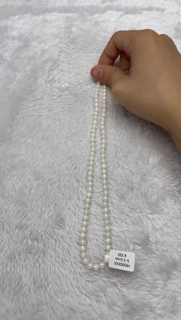 海水珍珠银S925镶嵌项链AK5-5.5mm（多样性发一）