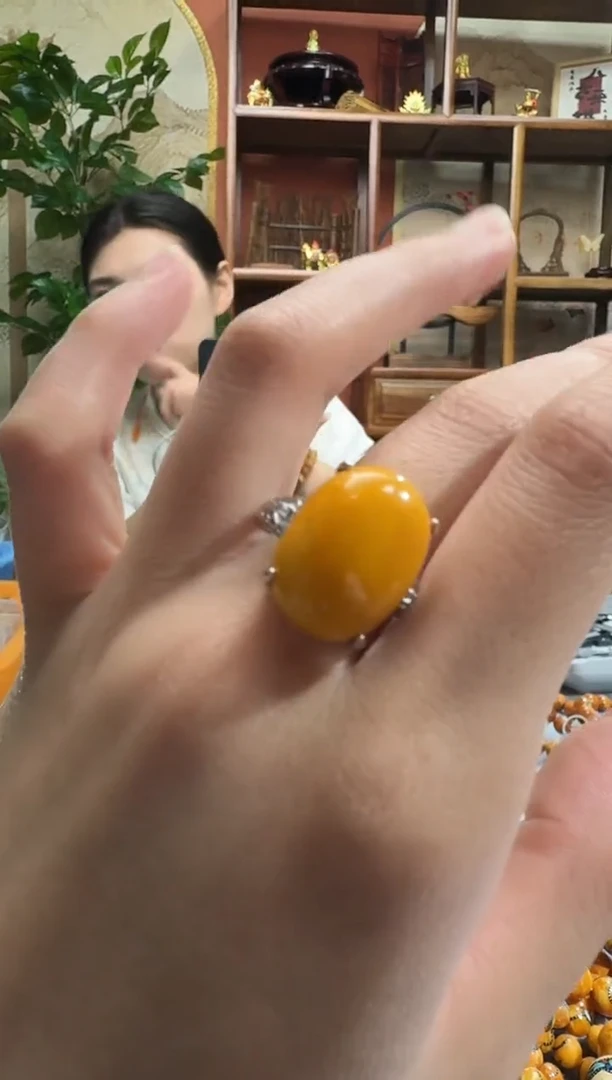 银S925镶嵌颈饰蜜蜡6698天然蜜蜡珠宝奇石假一赔十