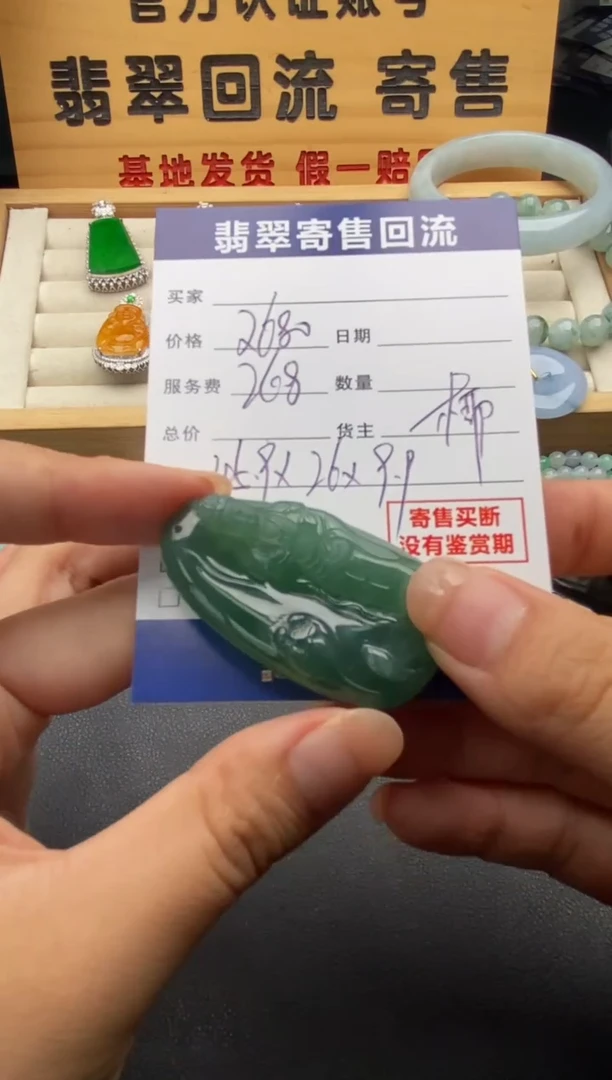 翡翠未镶嵌颈饰21015593