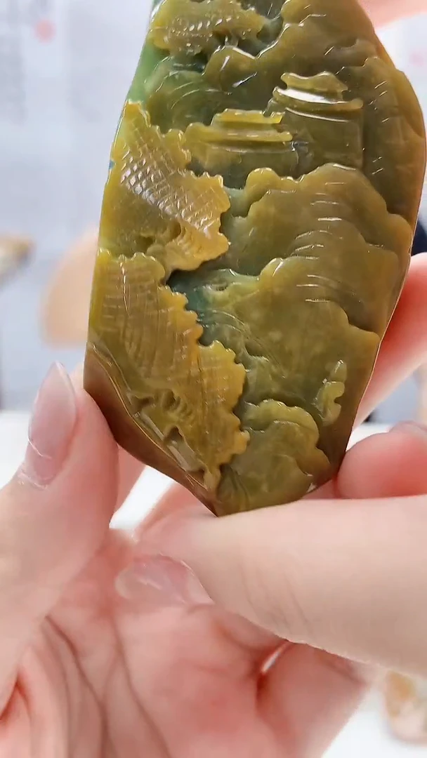 定制翡翠未镶嵌5124lr-毛货挂件149