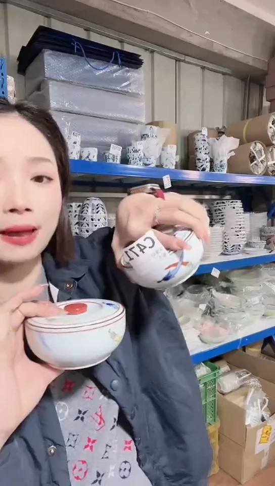 【闪购商品】瓷片日本进口瓷器小辣椒炖盅两只C471