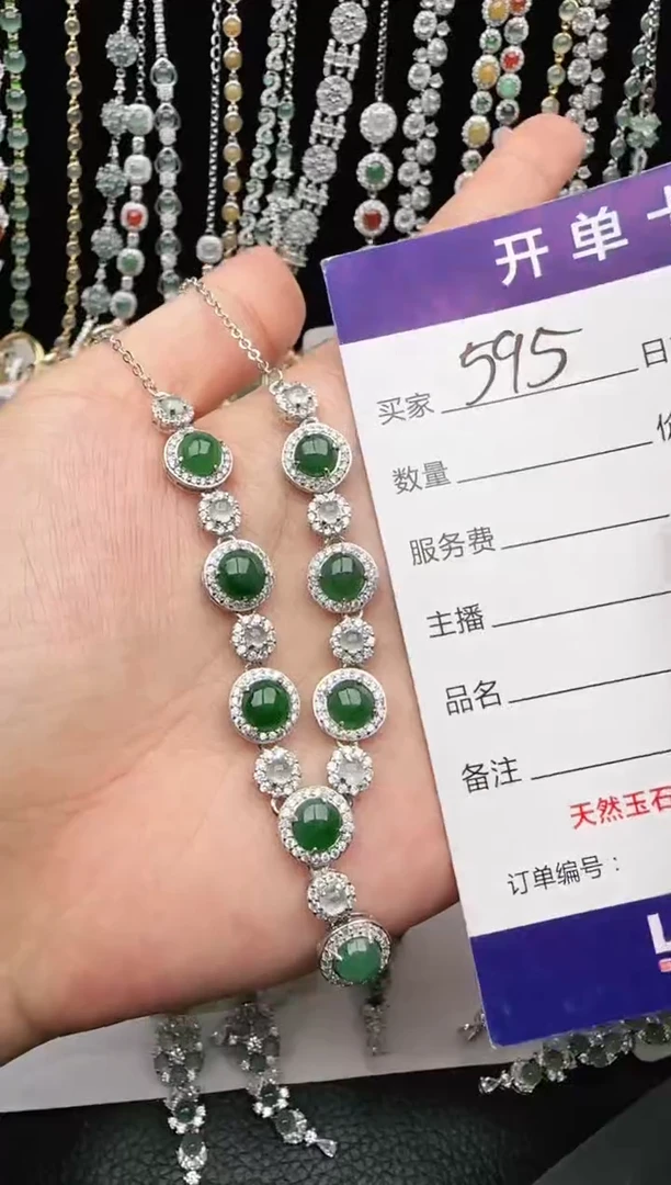 翡翠戒指银S925镶嵌2222