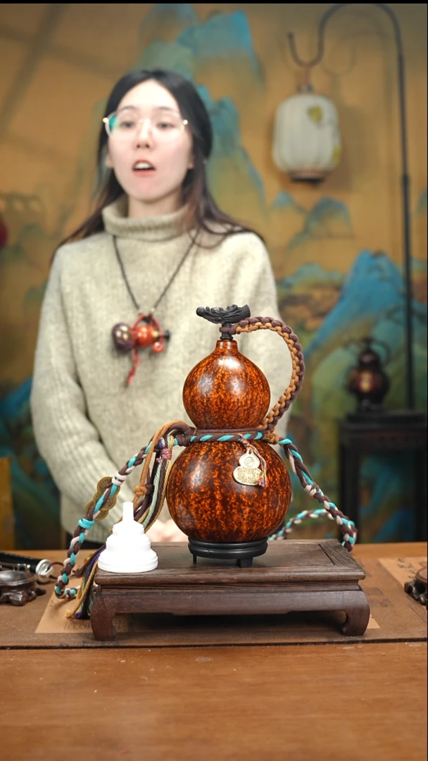 XD073藏绳款大漆酒葫芦（现货现发）