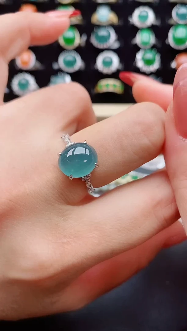 【闪购商品】翡翠戒指银S925镶嵌1321