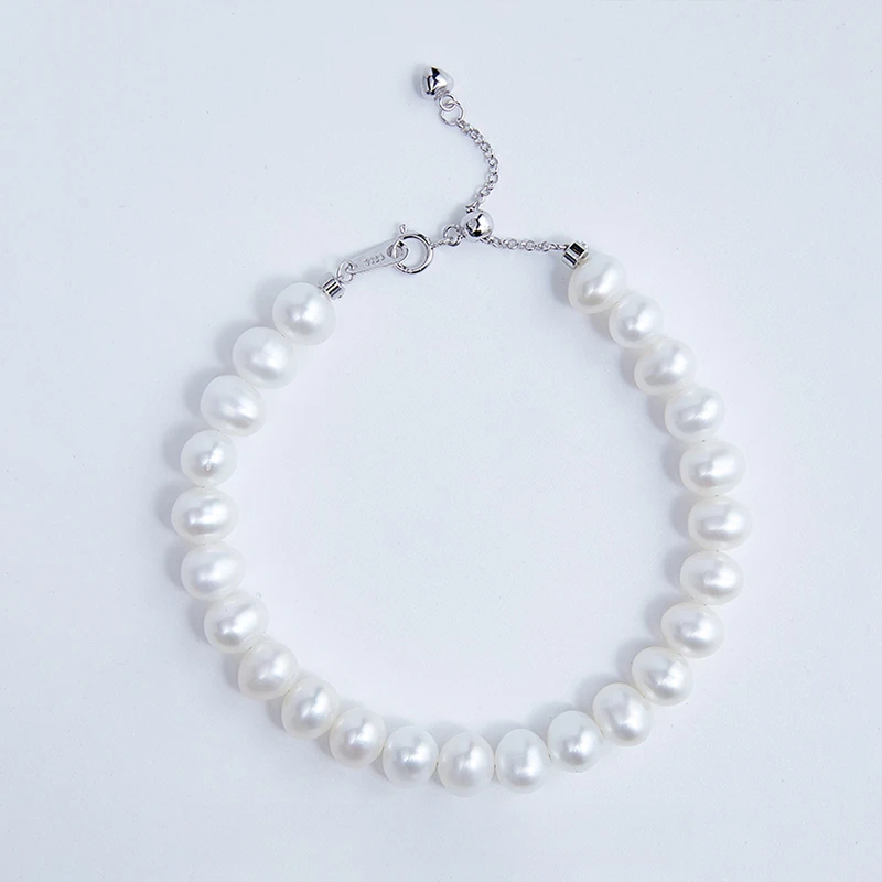 【乔森-甄香】“鹅蛋”淡水无核珍珠手链 6.5-7.5mm