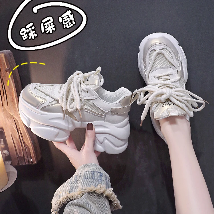 爆款老爹鞋女2025新款炸街小个子增高女鞋秋季潮流百搭休闲运动鞋