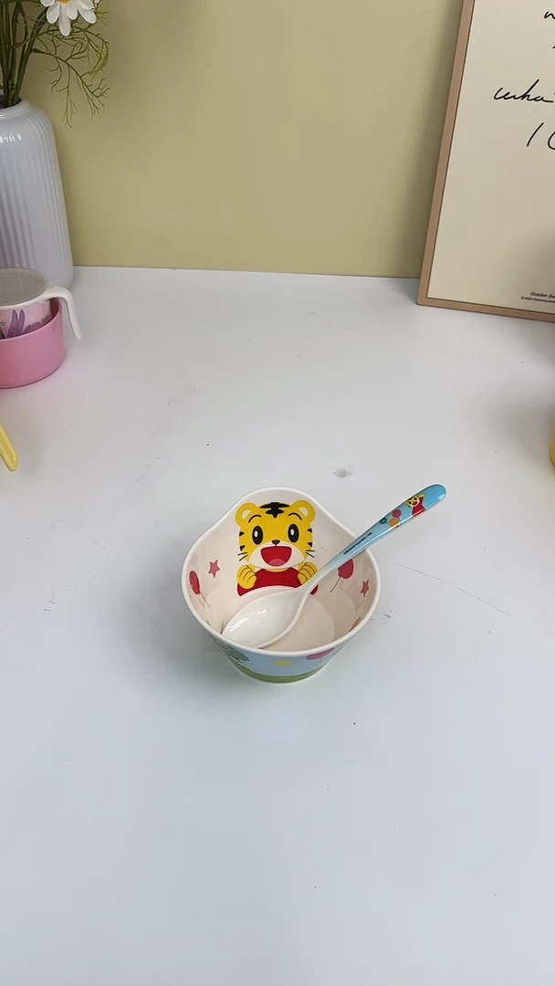 密胺巧虎深碗+巧虎长柄匙羹