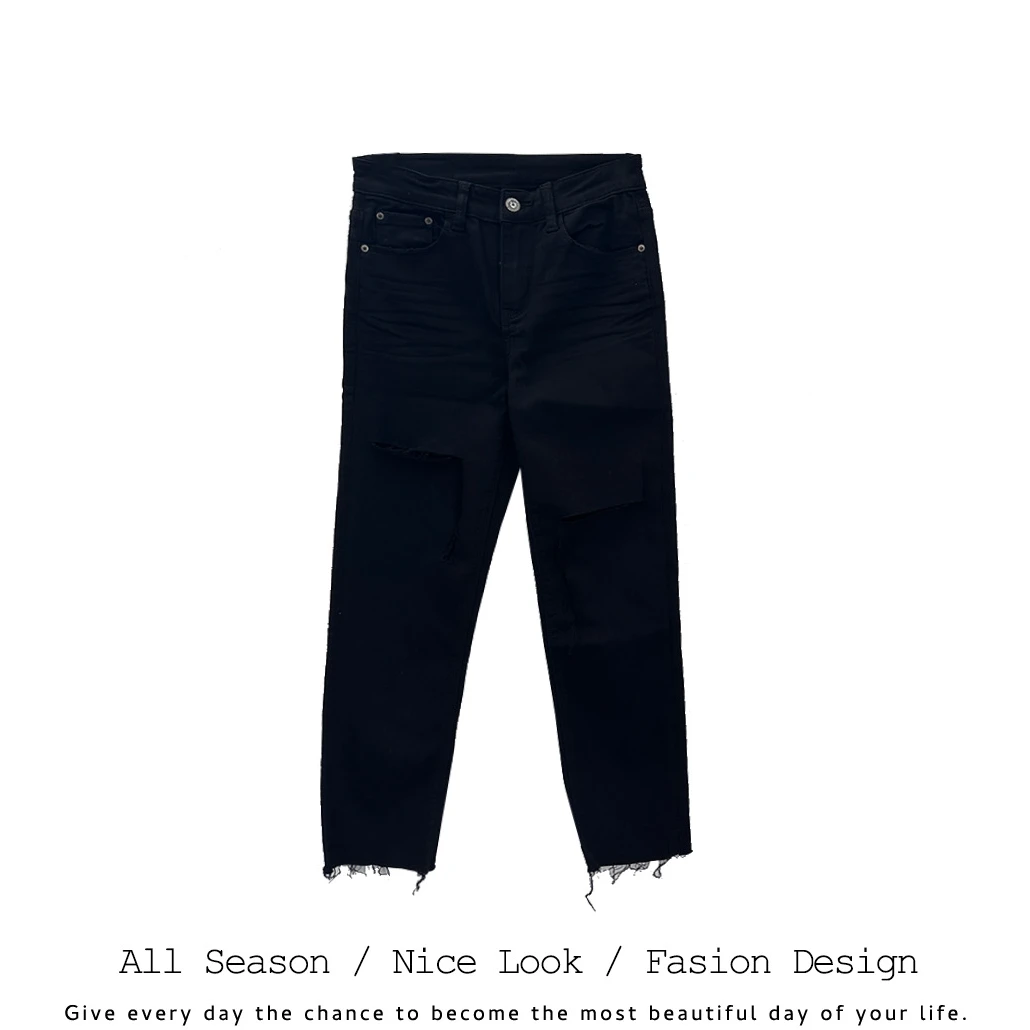 537   高街时尚设计师水洗潮流做旧复古休闲美式牛仔裤  款号#006