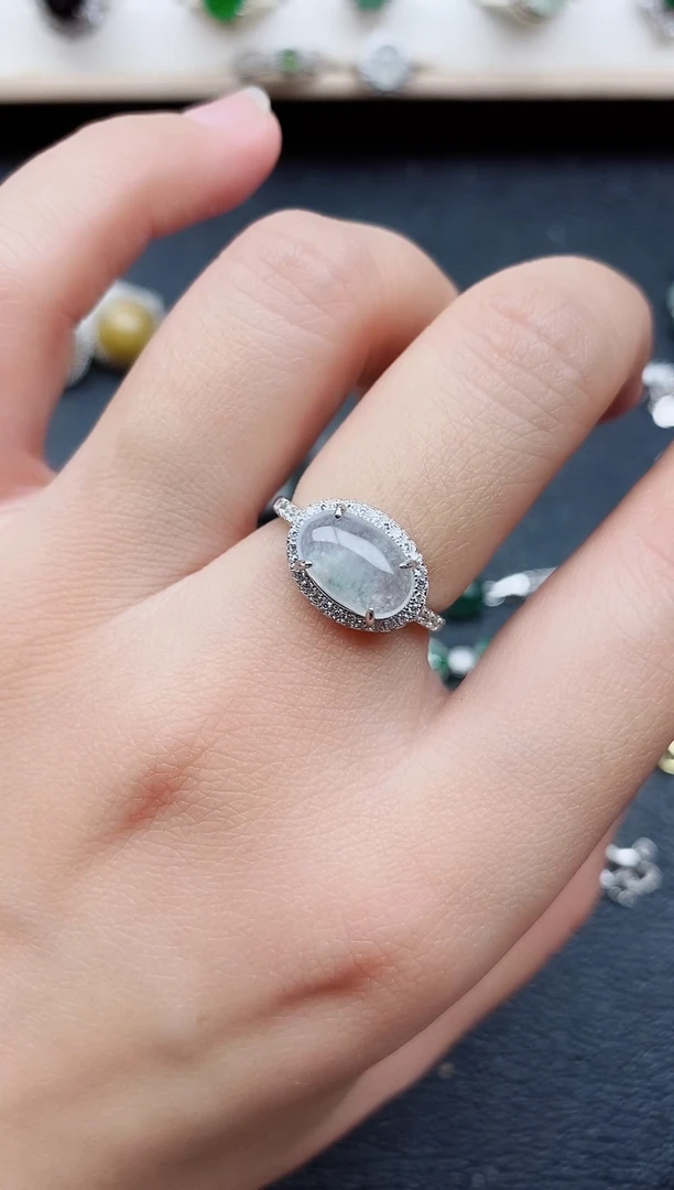 【闪购商品】翡翠戒指银S925镶嵌11111