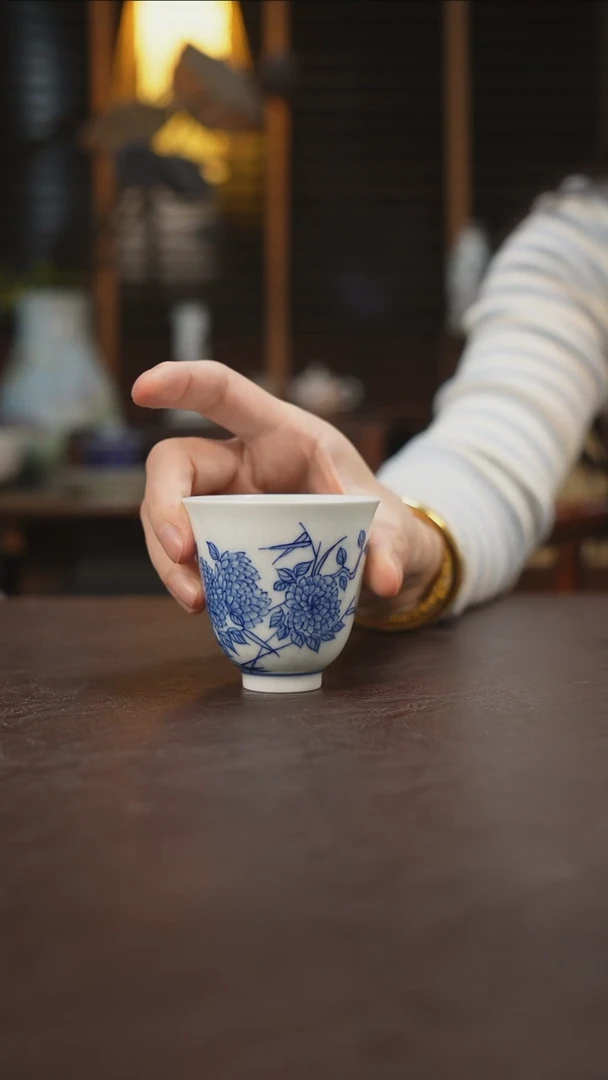 杯景德镇陶瓷杯碗柴烧多人R65