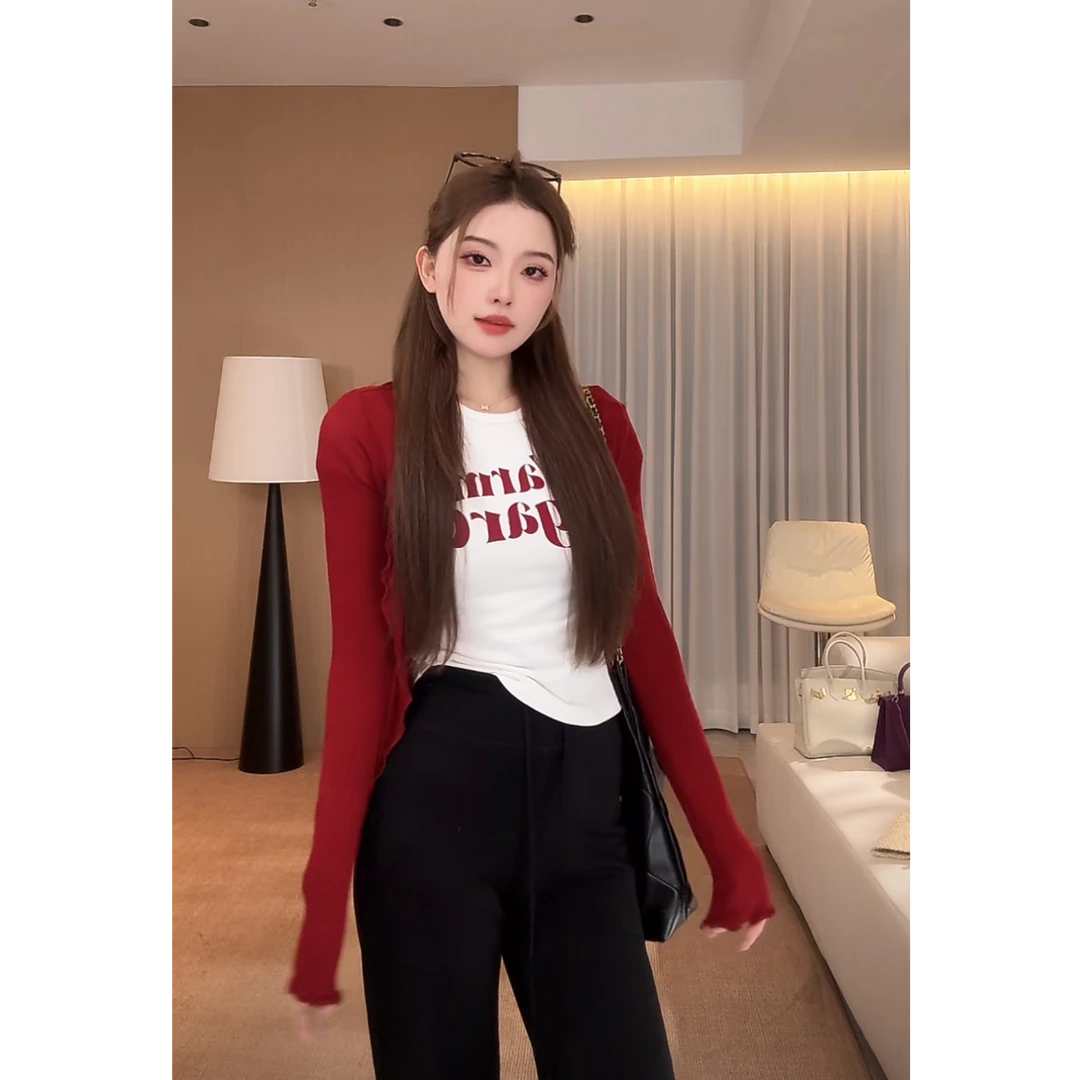 SZA【丁香少女】夏季新款韩系外搭防晒百搭简约休闲针织开衫A-1731