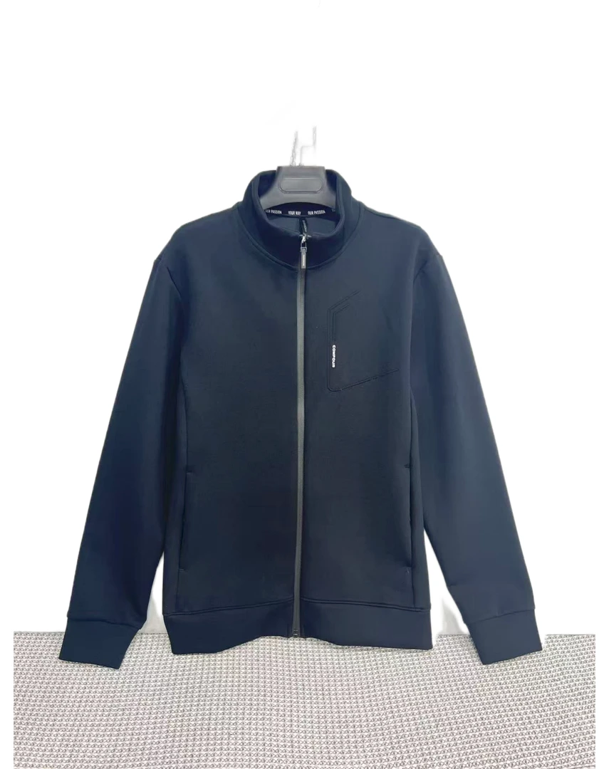 A 25810  男士  纯色  拉链  宽松  时尚  外套