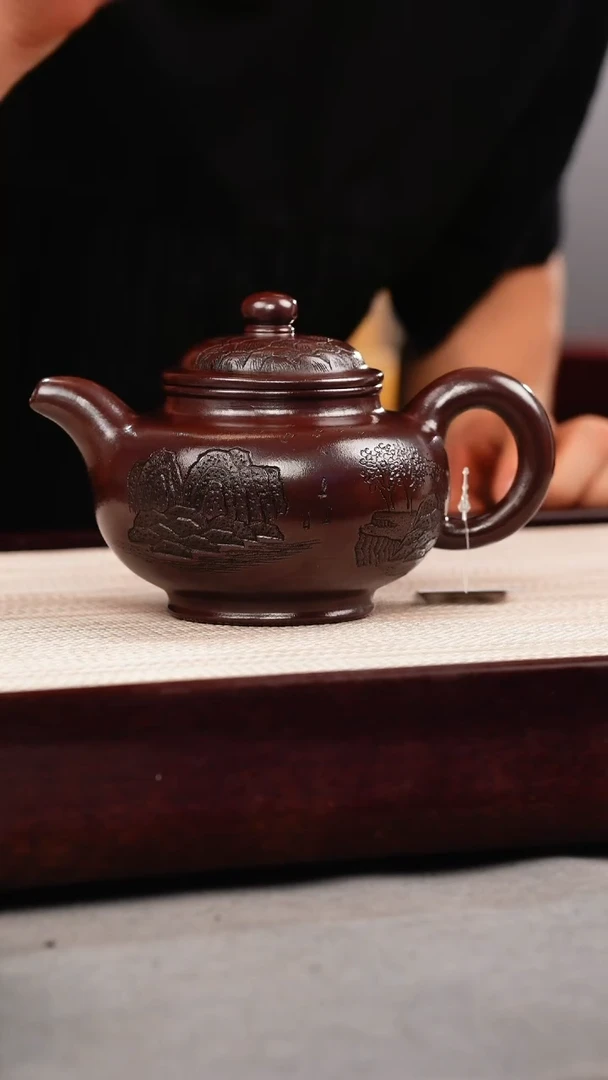 茶杯紫砂石红 掇只 观山