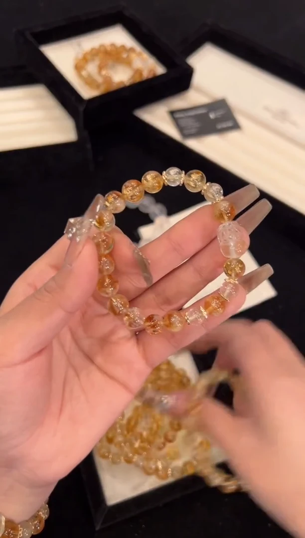 【闪购商品】水晶手链合金黄塔晶手链x589