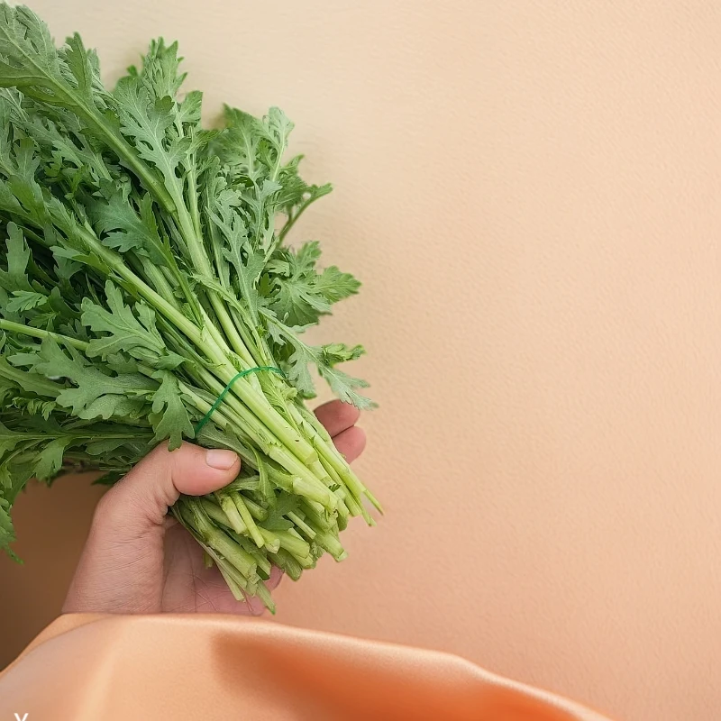 湖北农家大棚应季时令蔬菜蔬菜食用下火锅新鲜现摘茼蒿蔬菜包邮