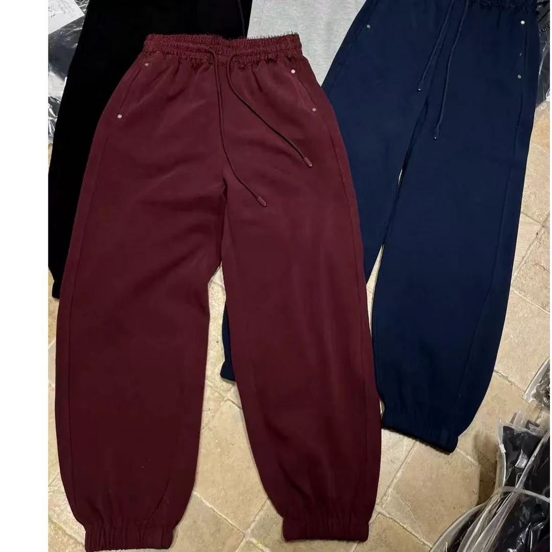 g136 时尚休闲百搭宽松潮流加厚春季抽绳束脚休闲裤女