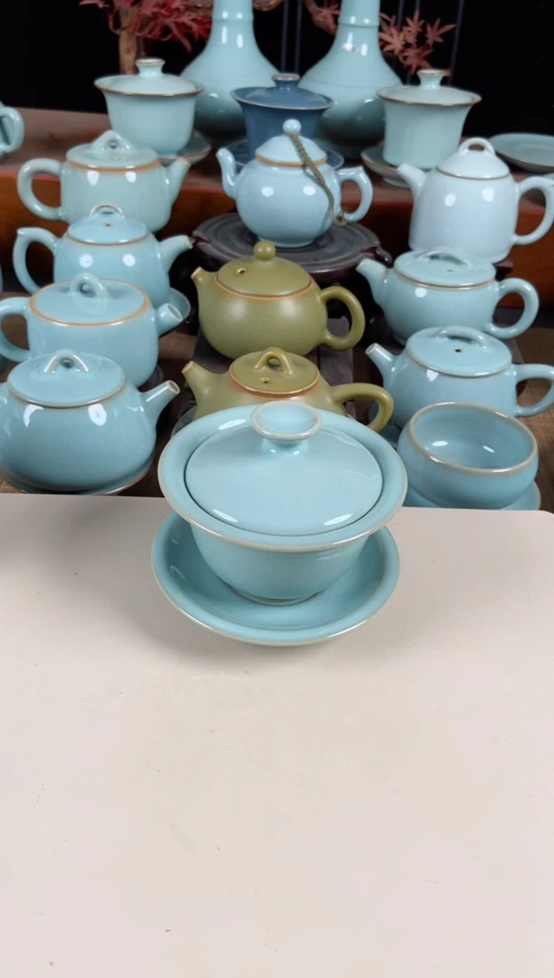 【闪购商品】其他微瑕矮元宝盖碗原泥胎赵琳手签150cc