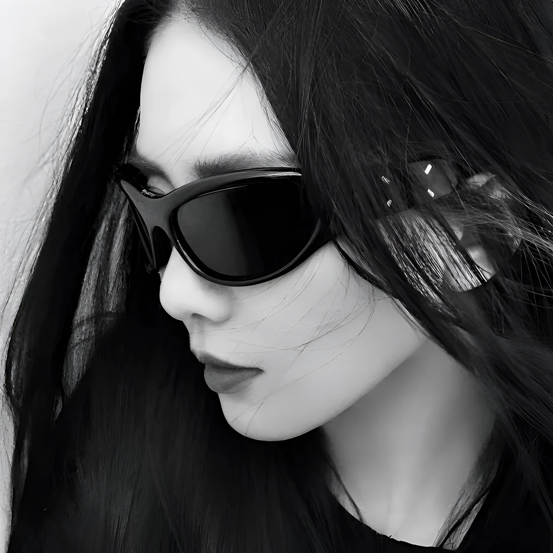 时尚两用墨镜发箍百搭防紫外线黑色女士男士夏季潮人单品雪地Y2K