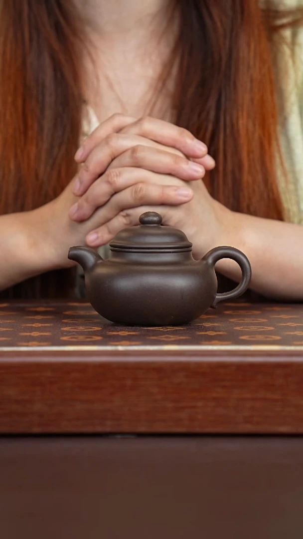 茶壶紫砂至纯乌泥寿珍仿古