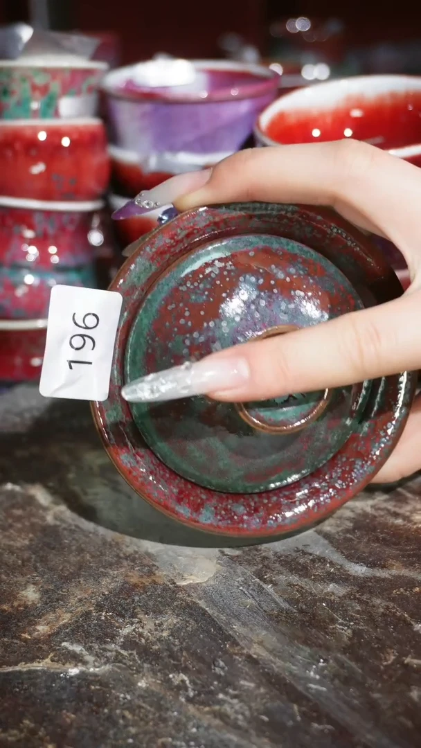 摆件陶精品窑变钧瓷茶器