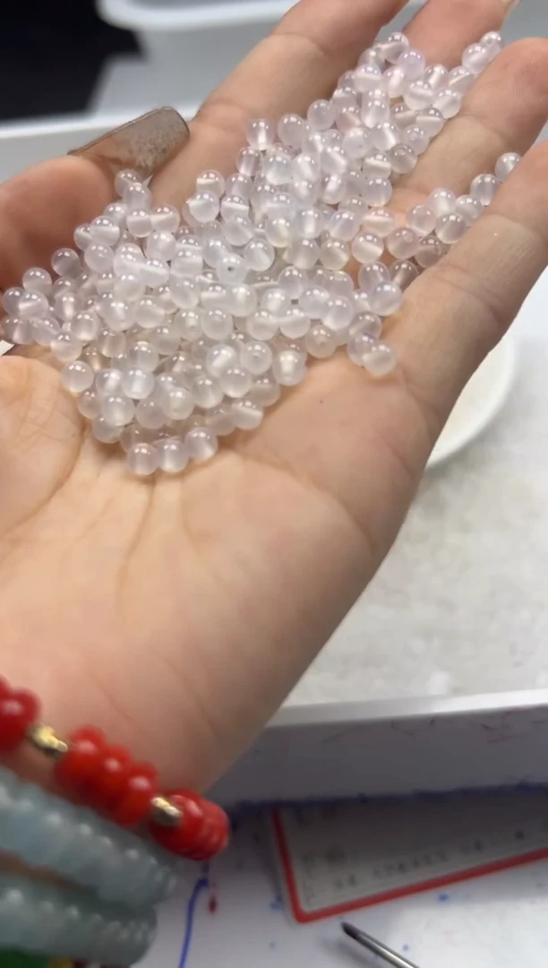 南红玛瑙未镶嵌颈饰W328荔枝冻4mm*100颗