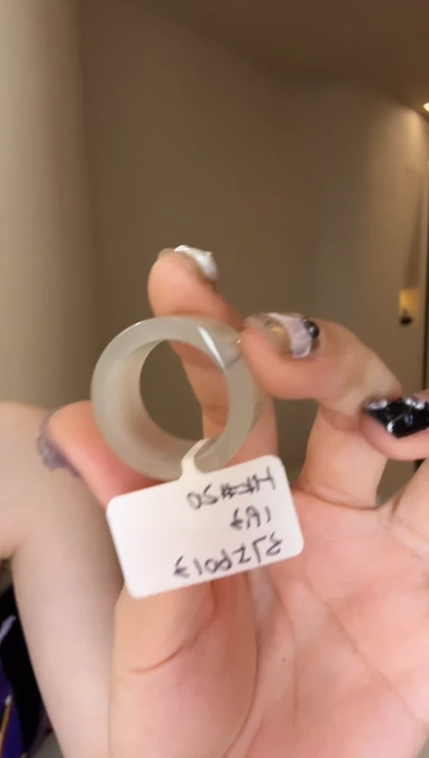 【闪购商品】和田玉戒指未镶嵌一线天20码